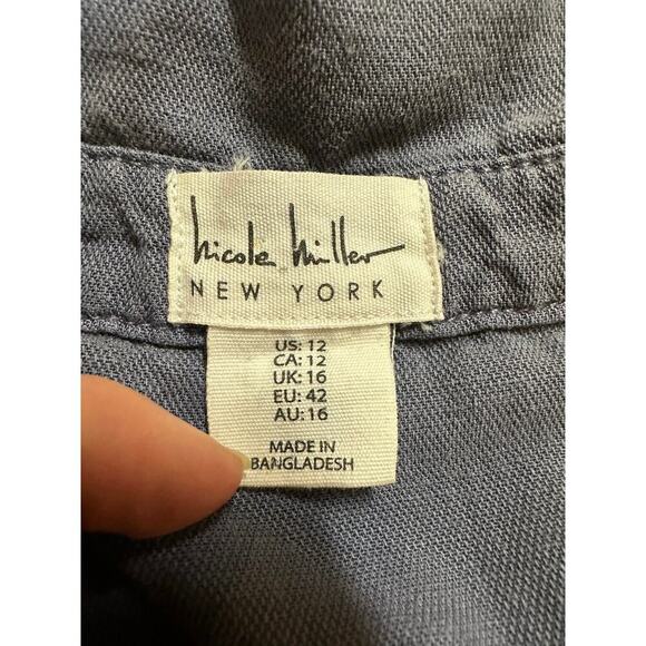 Nicole Miller Linen Romper Women Large Lightweight Spring Summer Comfy Beach - Picture 2 of 8